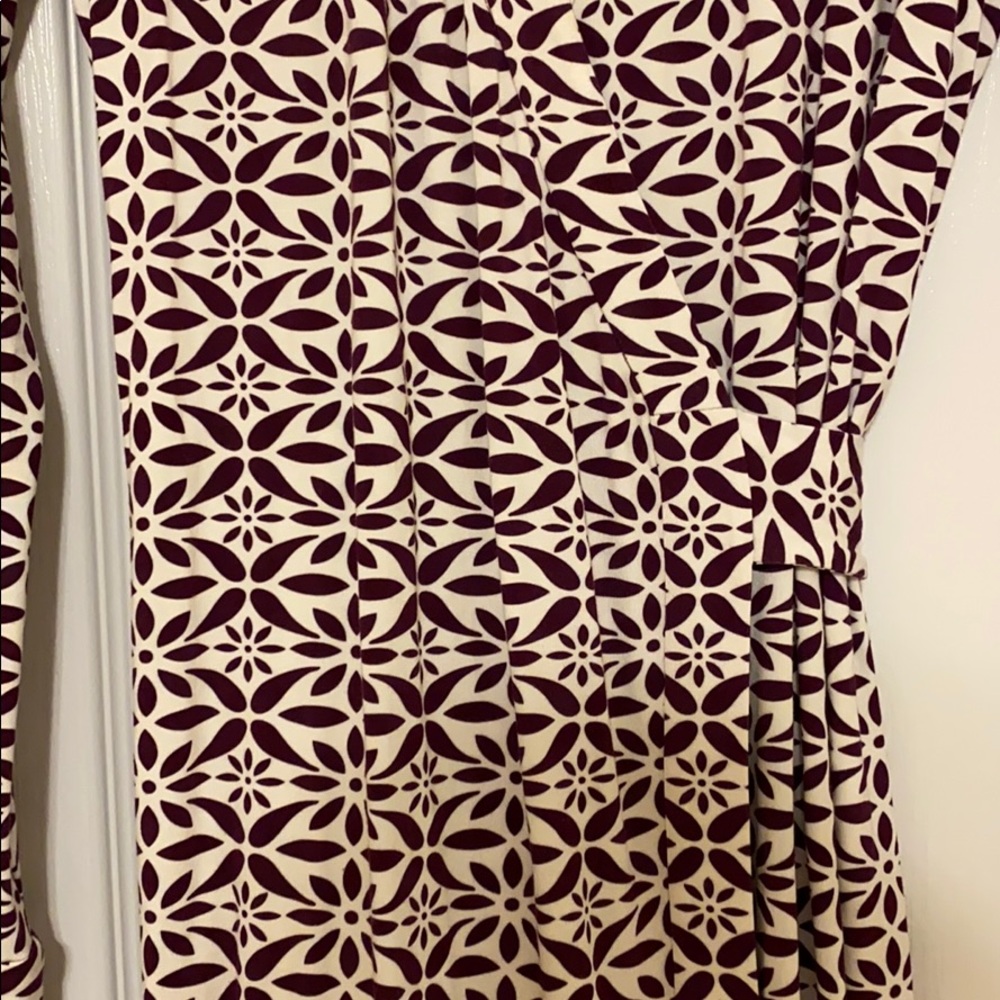 Diane von furstenberg long sleeve silk jersey patterned wrap dress - Picture 4 of 6